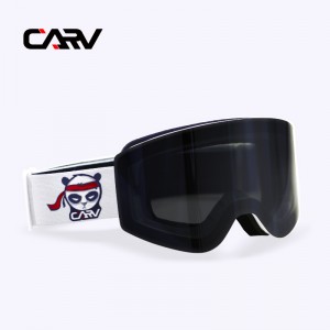 CARV ski goggles for women outdoor double layer anti fog large lens magnetic absorption