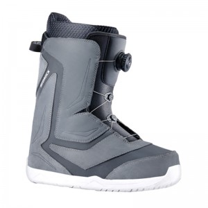 Reverse fur snowboarding shoes, genuine leather snowboarding boots